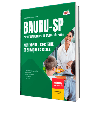 Apostila Prefeitura de Bauru-SP 2026 - Assistente de Serviços na Escola - Merendeira