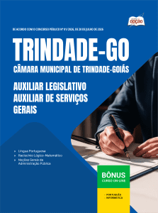Apostila Câmara de Trindade-GO 2026 - Auxiliar Legislativo - Auxiliar de Serviços Gerais