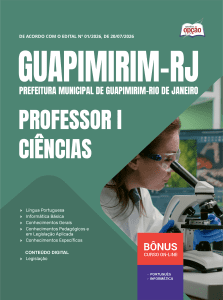 Apostila Prefeitura de Guapimirim-RJ 2026 em PDF - Professor I - Ciências