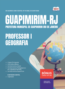 Apostila Prefeitura de Guapimirim-RJ 2026 - Professor I - Geografia