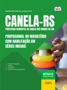 Apostila Prefeitura de Canela-RS em PDF 2026 - Profissional do Magistério com Habilitação em Séries Iniciais