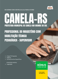 Apostila Prefeitura de Canela-RS 2026 - Profissional do Magistério com Habilitação Técnica Pedagógica - Supervisor