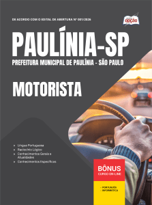 Apostila Prefeitura de Paulínia - SP 2026 - Motorista