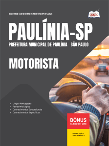 Apostila Prefeitura de Paulínia - SP em PDF 2026 - Motorista