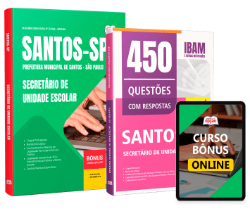 Combo Prefeitura de Santos - SP 2026 - Secretário de Unidade Escolar