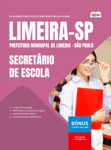 Apostila Prefeitura de Limeira - SP 2026 - Secretário de Escola