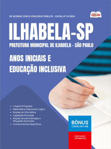 Apostila Prefeitura de Ilhabela - SP em PDF 2026 - Anos Iniciais e Educação Inclusiva