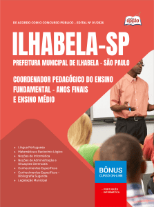 Apostila Prefeitura de Ilhabela - SP 2026 - Coordenador Pedagógico do Ensino Fundamental - Anos Finais e Ensino Médio