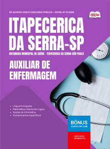 Apostila AMS Itapecerica-SP 2026 - Auxiliar de Enfermagem