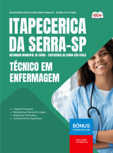 Apostila AMS Itapecerica-SP 2026 - Técnico em Enfermagem