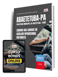 Capa Apostila Prefeitura de Abaetetuba PA 2026 - Comum aos Cargos de Auxiliar Operacional - Motorista