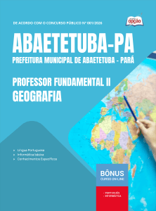 Apostila Prefeitura de Abaetetuba PA 2026 - Professor Fundamental II - Geografia
