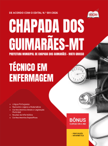 Apostila Prefeitura de Chapada dos Guimarães-MT 2026 - Técnico em Enfermagem