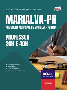 Apostila Prefeitura de Marialva-PR 2026 - Professor 20h e 40h