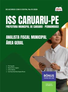 Apostila Prefeitura de Caruaru - PE 2026 - Analista Fiscal Municipal - Área Geral de Ensino Superior