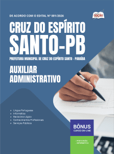 Apostila Prefeitura de Cruz do Espírito Santo-PB 2026 - Auxiliar Administrativo