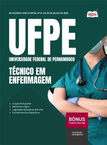 Apostila UFPE 2026 - Técnico Administrativo em Educação - Técnico em Enfermagem