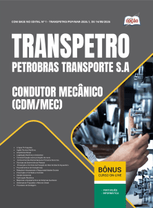 Apostila Transpetro 2026 - Condutor Mecânico (CDM/MEC)