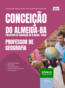Apostila Prefeitura de Conceição do Almeida-BA 2026 - Professor de Geografia