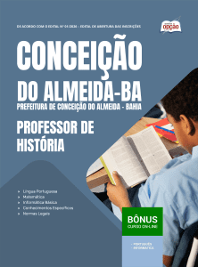 Apostila Prefeitura de Conceição do Almeida-BA 2026 - Professor de História