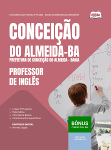 Apostila Prefeitura de Conceição do Almeida-BA 2026 - Professor de Inglês