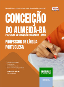 Apostila Prefeitura de Conceição do Almeida-BA 2026 - Professor de Língua Portuguesa
