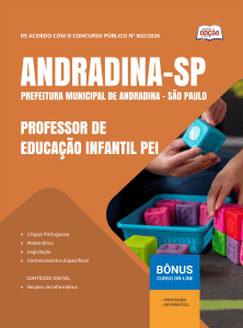 Apostila Prefeitura de Andradina-SP 2026 - Professor de Educação Infantil - PEI