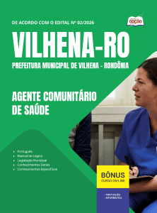 Apostila Prefeitura de Vilhena-RO 2026 - Agente Comunitário de Saúde (ACS)