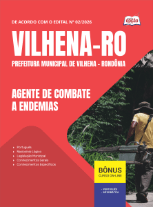 Apostila Prefeitura de Vilhena-RO 2026 - Agente de Combate a Endemias (ACE)