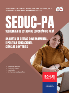 Apostila SEDUC-PA 2026 - Analista de Gestão Governamental e Política Educacional - Ciências Contábeis