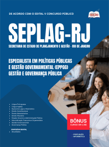 Apostila SEPLAG-RJ 2026 - Especialista em Políticas Públicas e Gestão Governamental (EPPGG) - Gestão e Governança Pública