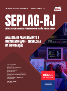 Apostila SEPLAG-RJ em PDF 2026 - Analista de Planejamento e Orçamento (APO) - Tecnologia da Informação