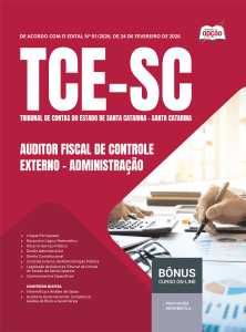 Apostila TCE-SC 2026 - Auditor Fiscal de Controle Externo - Administração