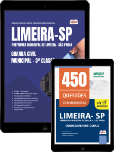 Combo Prefeitura de Limeira - SP 2026 - Guarda Civil Municipal - 3ª Classe