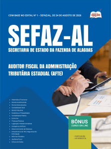 Apostila SEFAZ-AL 2026 - Auditor Fiscal da Administração Tributária Estadual (AFTE)