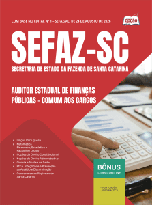 Apostila SEFAZ-SC 2026 - Auditor Estadual de Finanças Públicas - Comum aos Cargos