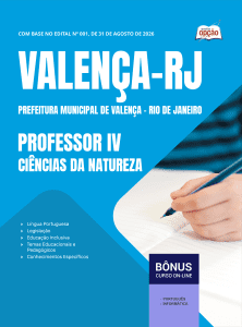 Apostila Prefeitura de Valença-RJ em PDF 2026 - Professor IV - Ciências da Natureza