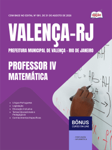 Apostila Prefeitura de Valença-RJ em PDF 2026 - Professor IV - Matemática