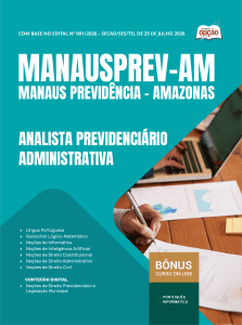 Apostila MANAUSPREV 2026 - Analista Previdenciário - Administrativa