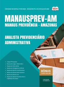 Apostila MANAUSPREV 2026 - Analista Previdenciário - Administrativa
