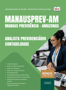 Apostila MANAUSPREV 2026 - Analista Previdenciário - Contabilidade
