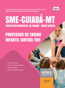 Apostila SME-Cuiabá-MT 2026 - Professor de Ensino Infantil (Antigo TDI)