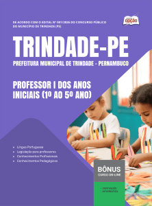 Apostila Prefeitura de Trindade-PE 2026 - Professor I dos Anos Iniciais (1º ao 5º ano)