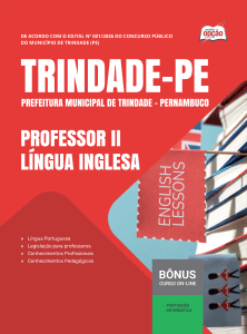 Apostila Prefeitura de Trindade-PE 2026 - Professor II - Língua Inglesa