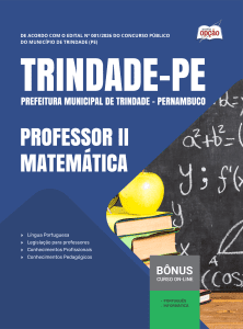 Apostila Prefeitura de Trindade-PE 2026 - Professor II - Matemática