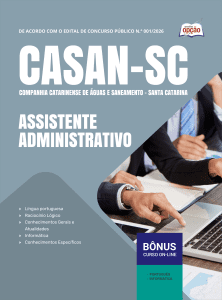 Apostila CASAN 2026 em PDF - Assistente Administrativo