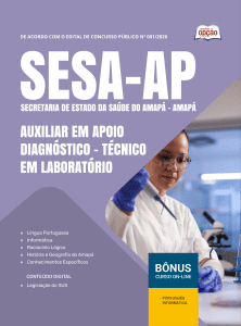 Apostila SESA-AP 2026 - Auxiliar em Apoio Diagnóstico - Técnico em Laboratório