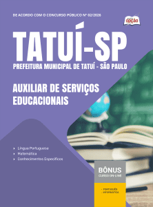 Apostila Prefeitura de Tatuí-SP 2026 - Auxiliar de Serviços Educacionais