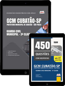 Combo Prefeitura de Cubatão-SP 2026 - Guarda Civil Municipal - 3ª Classe