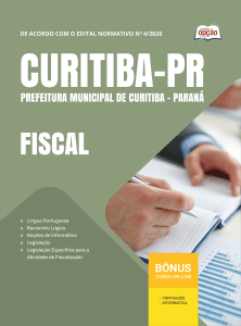 Apostila Prefeitura de Curitiba-PR 2026 - Fiscal